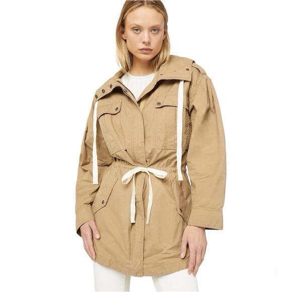 NWT FRAME Cotton-Blend Hooded‎ Parka Jacket Size M - Picture 13 of 14